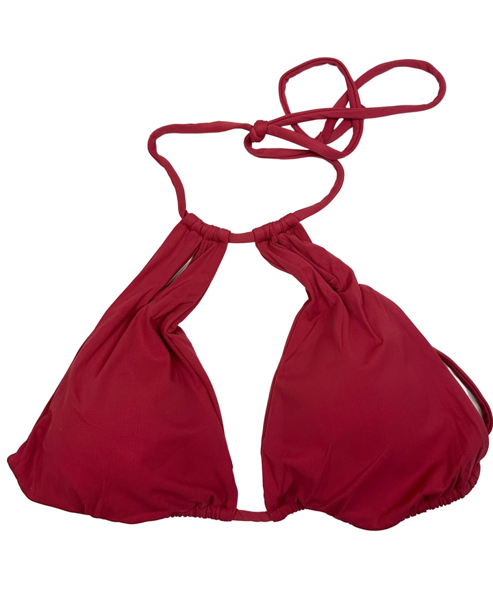 Red Cut Out Bikini Top - Small