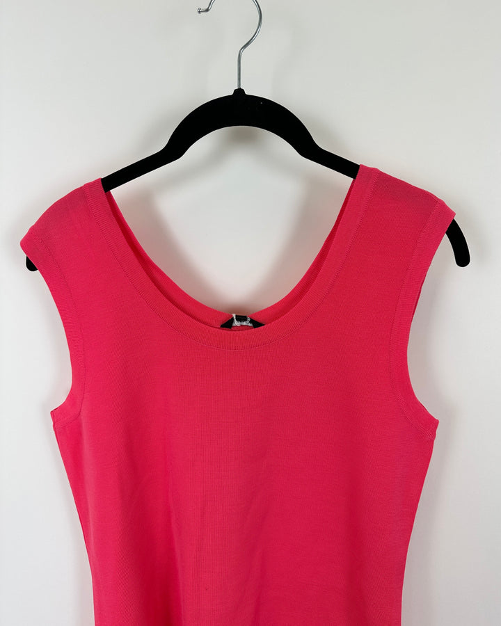 Bright Pink Knit Tank Top - Size 2/4 and 14/16