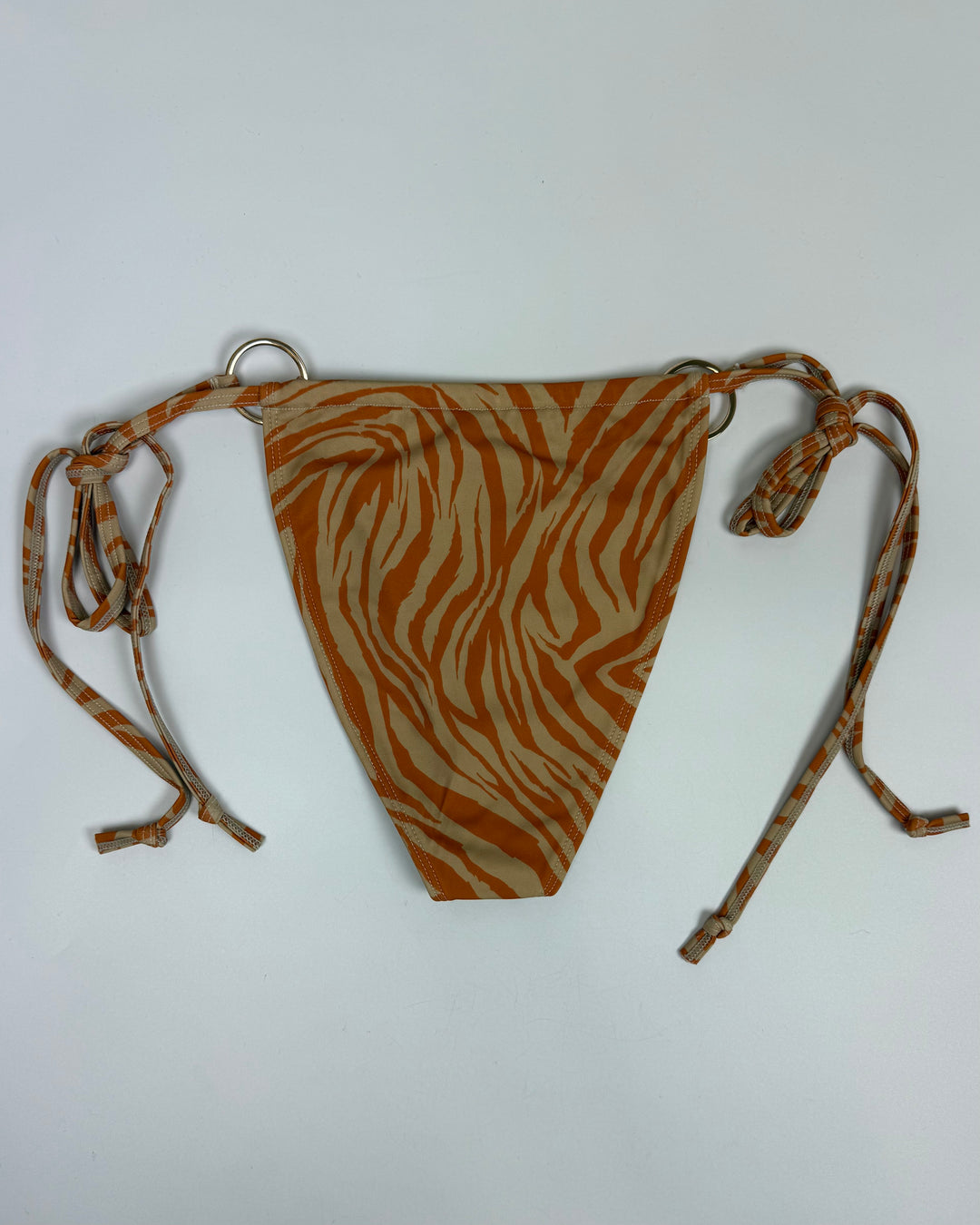Orange Animal Print String Bikini Bottom - XS, S, M, L, XL