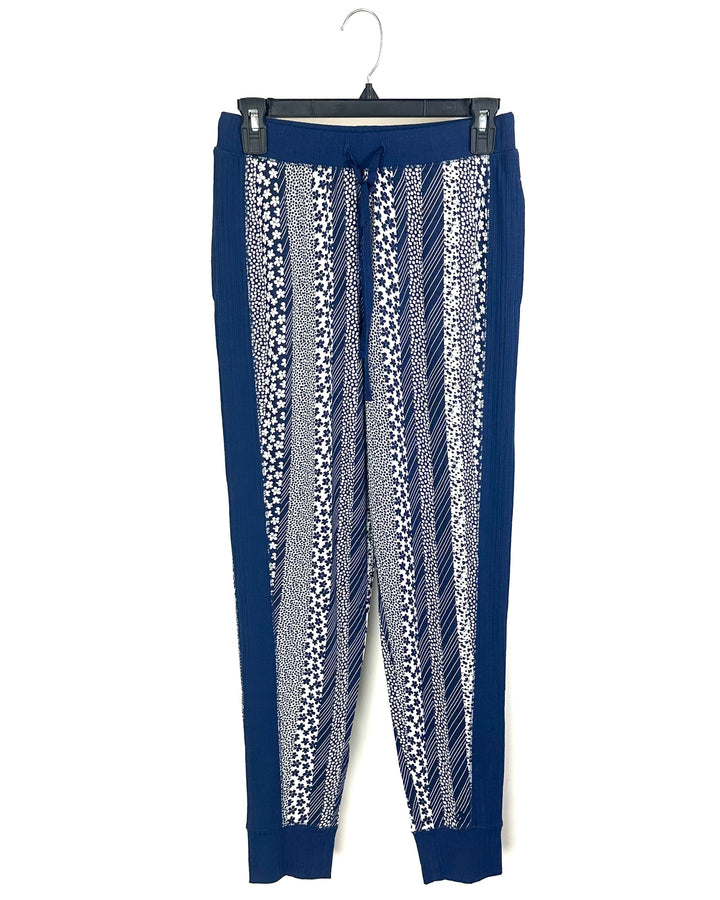 Cuddl Duds Blue Floral Jogger Pants - Size 2/4