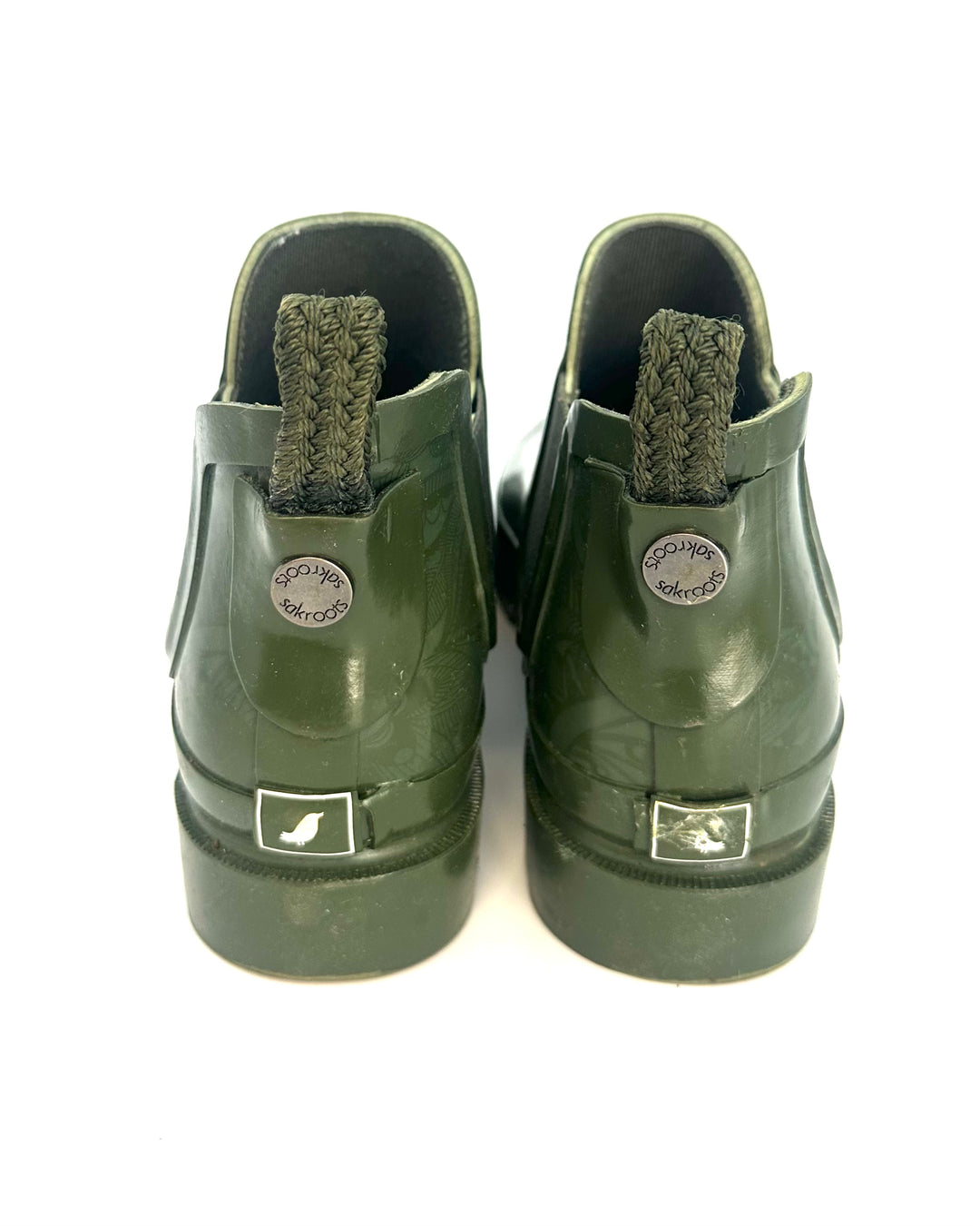 Muted Floral Green Rainboot - Size 7-10