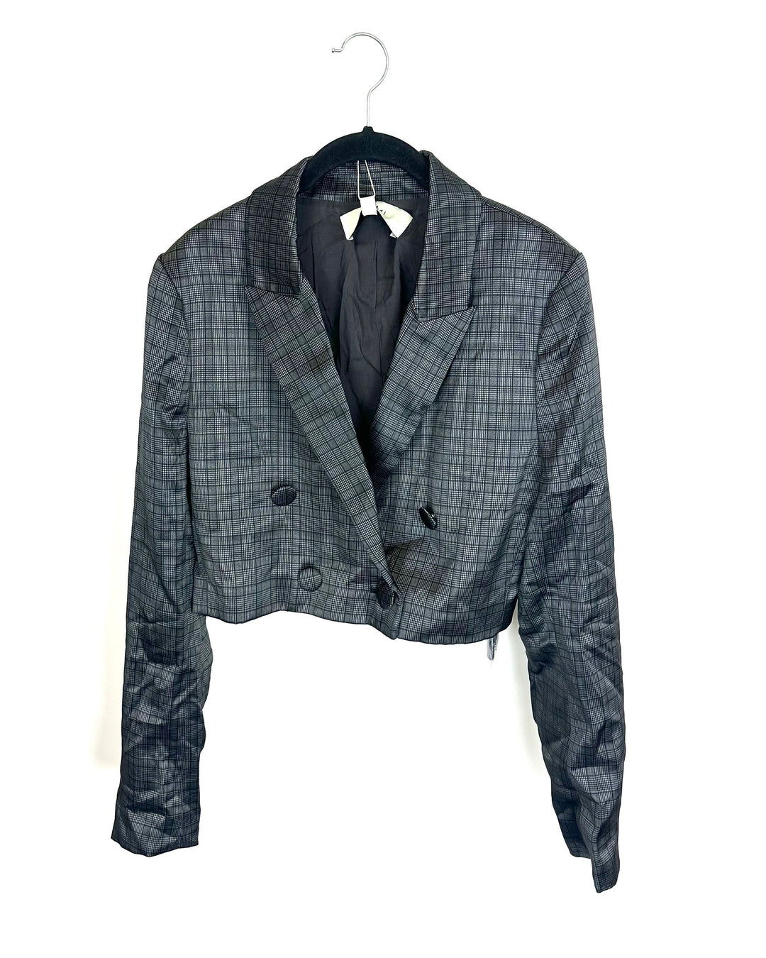 Dark Gray Plaid Blazer - Size 0/2, 2/4 and 6/8