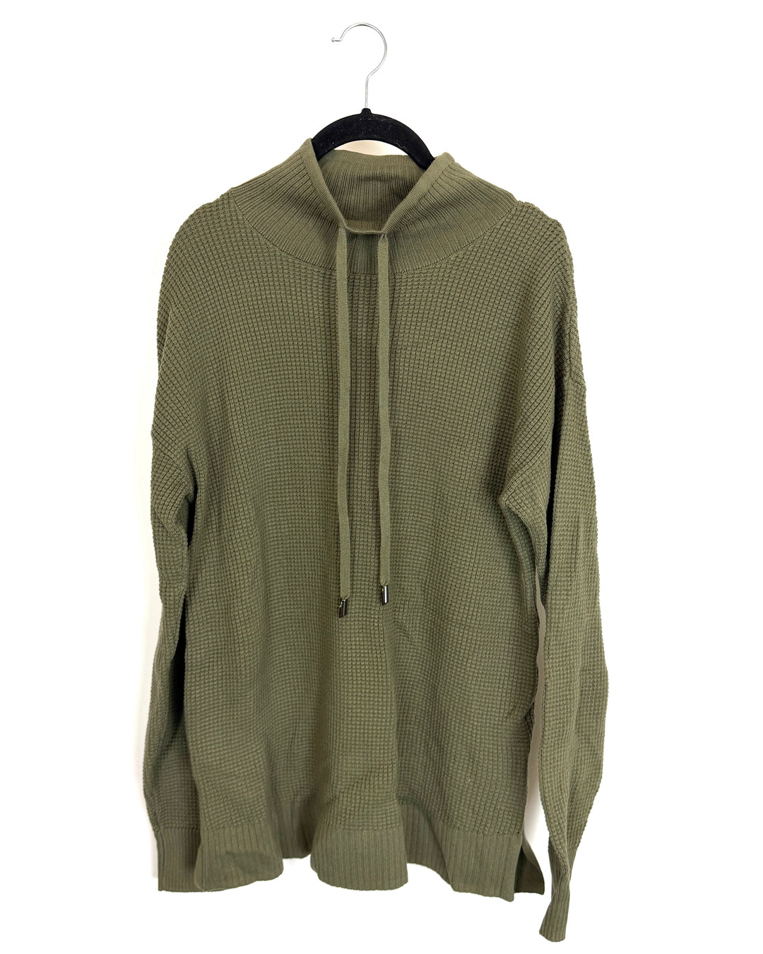 Green Waffle Knit Pullover Sweater - Size 6/8