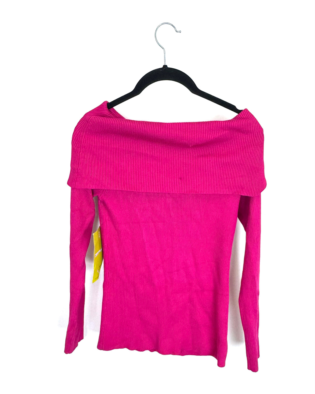 Hot Pink Fold-Over Sweater – Size 6/8