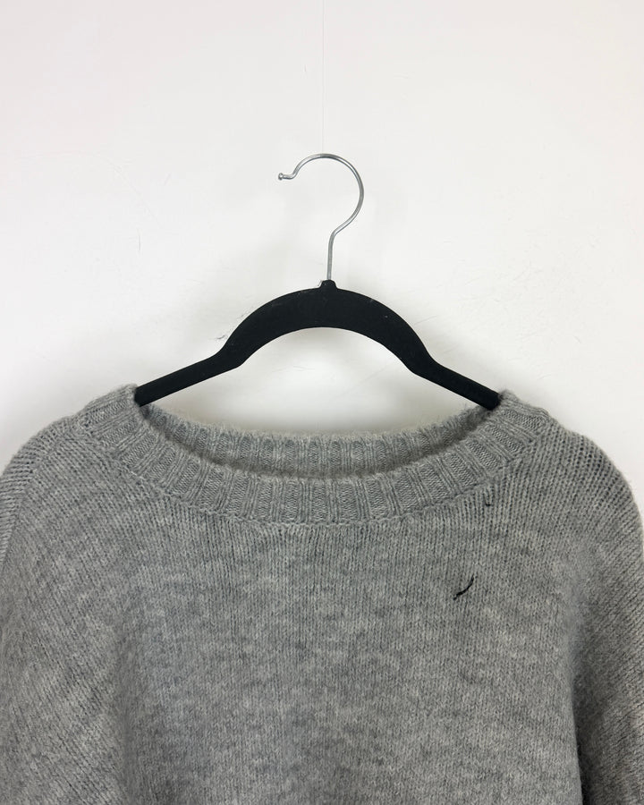 Heather Gray Brushed Knit Sweater - Size 6/8