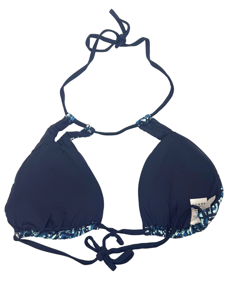 Shades of Blue Cut Out Bikini Top - XS, S