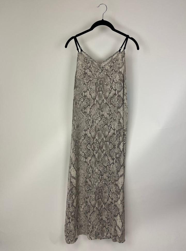 Snakeskin Lounge Long Dress- Size 4/6