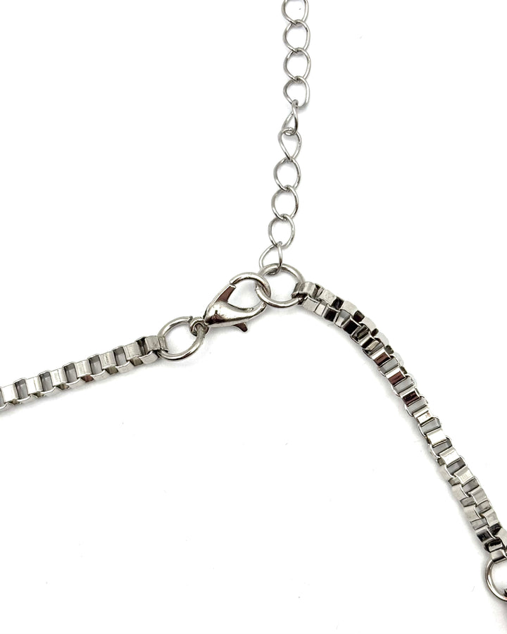Sage And Lilac Square Chain Necklace