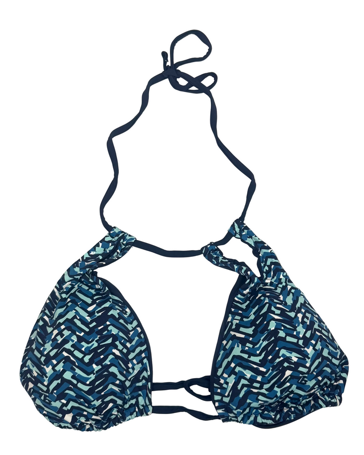 Shades of Blue Cut Out Bikini Top - XS, S