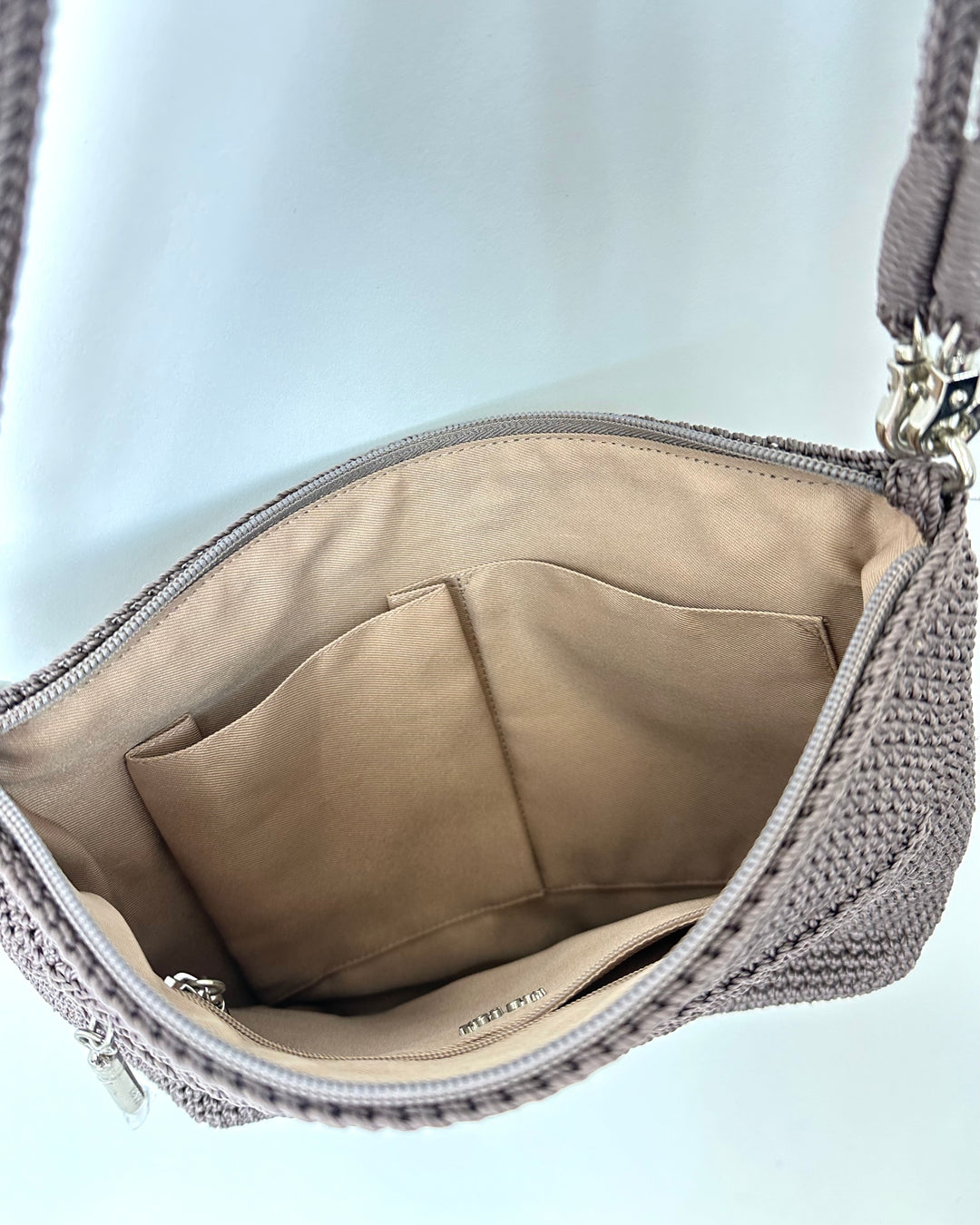 Brown Crochet Shoulder/Crossbody Bag