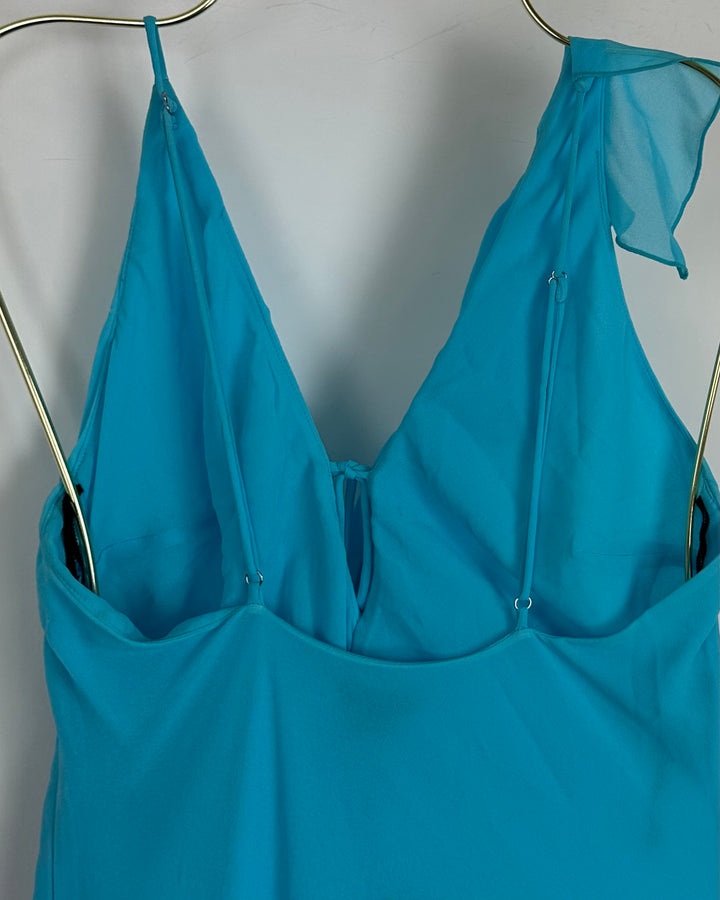 NBD Bright Blue Ruffle Dress - Small