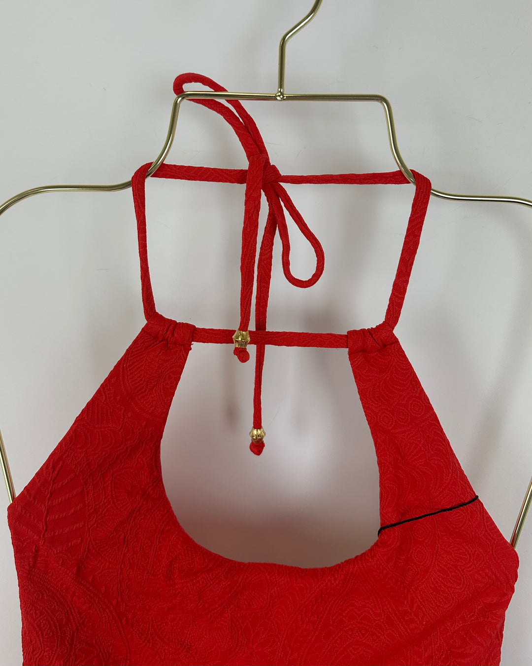 Red Embossed One Piece Swimsuit - Extra Small and Small