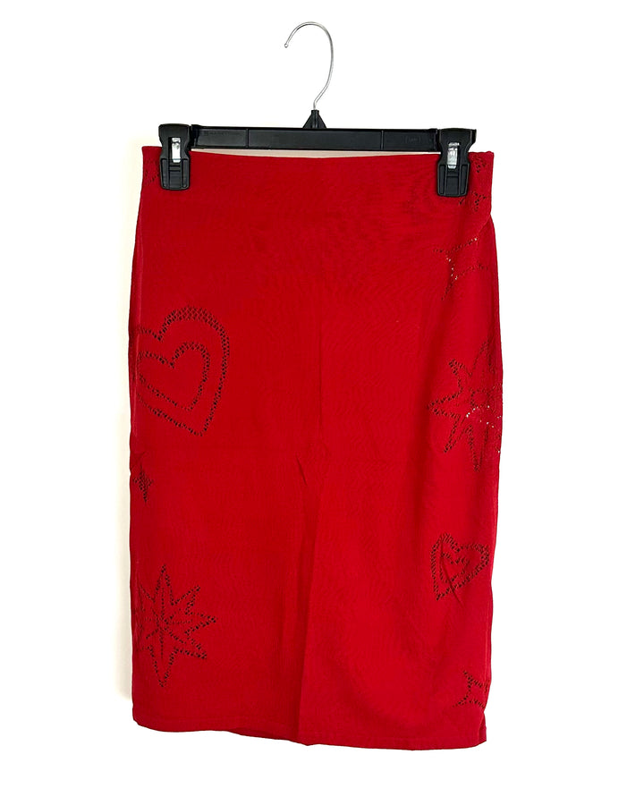Affection Blvd Red Skirt - Small