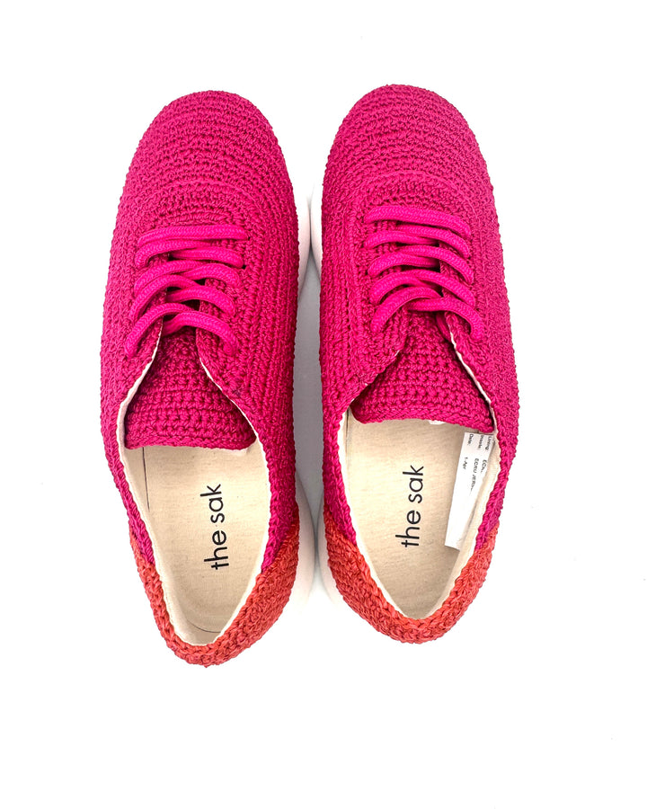 Pink Crochet Sneakers - Size 6