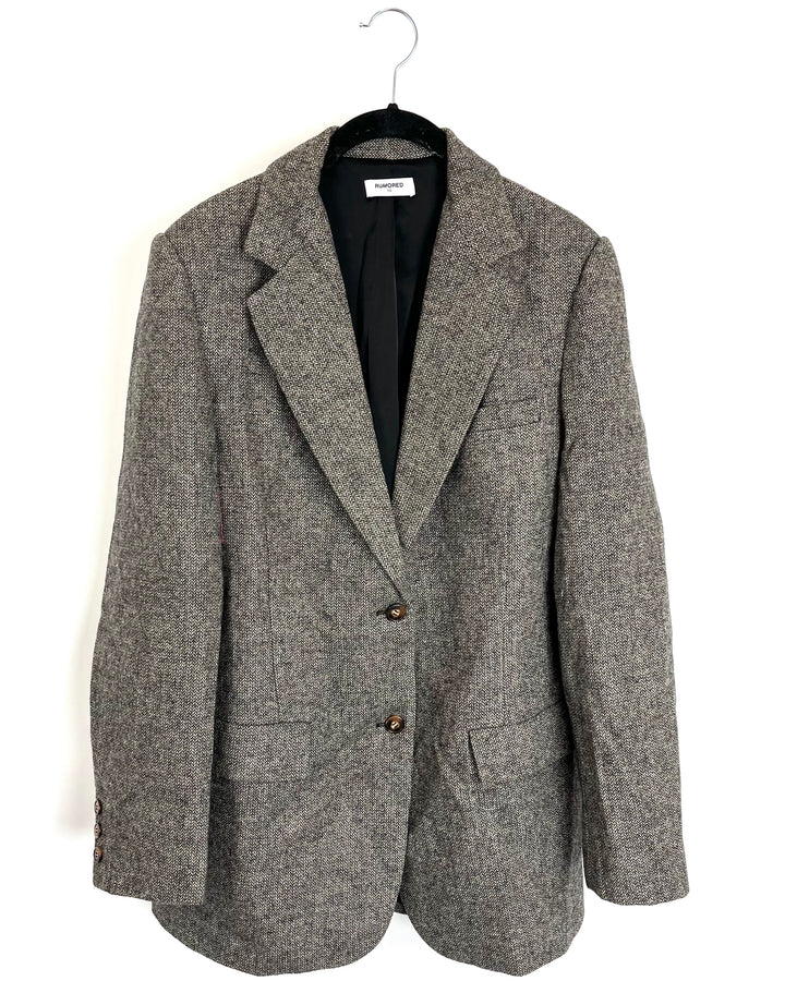 Brown Textured Coat - Size 4/6