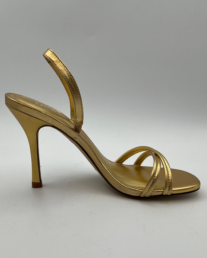 Metallic Gold Strappy Heels - Size 7, 9 and 10