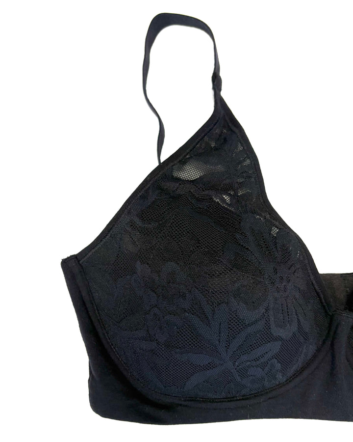 Midnight Black Lace Cup Bra - Small