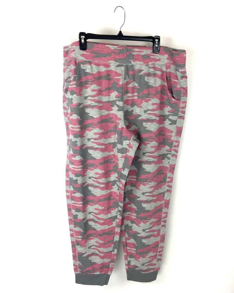 Pink And Gray Camo Joggers - Size 18-20