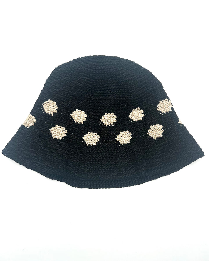 Black Crochet Bucket Hat