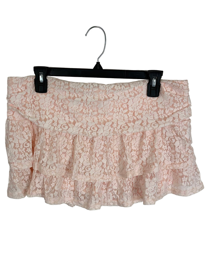 Cider Pink Lace Skort - Extra Large