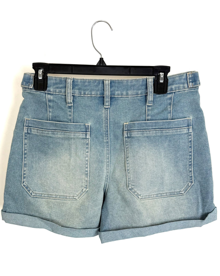 Distressed Denim Shorts - Size 6