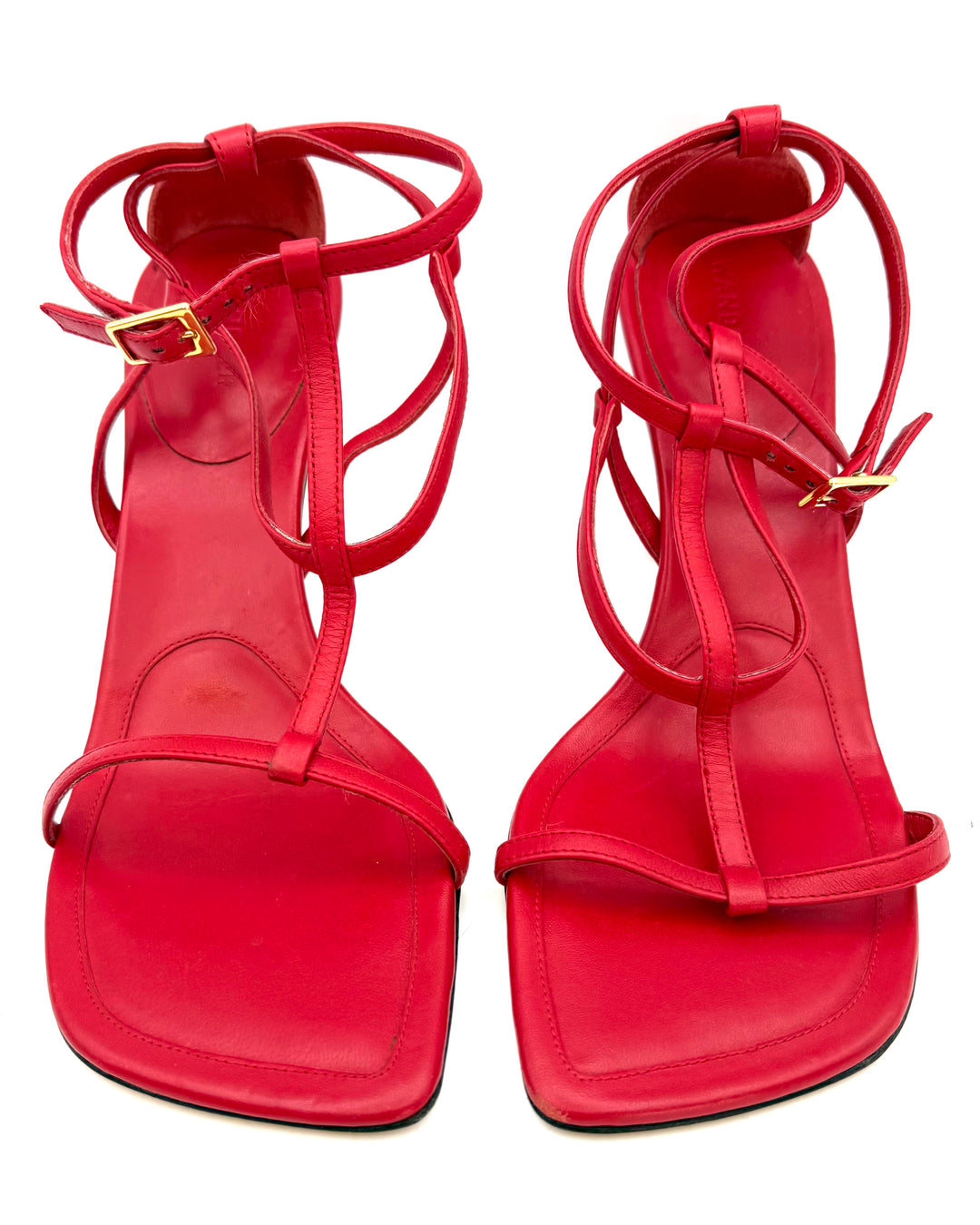 Red Strappy Sandals - Size 39