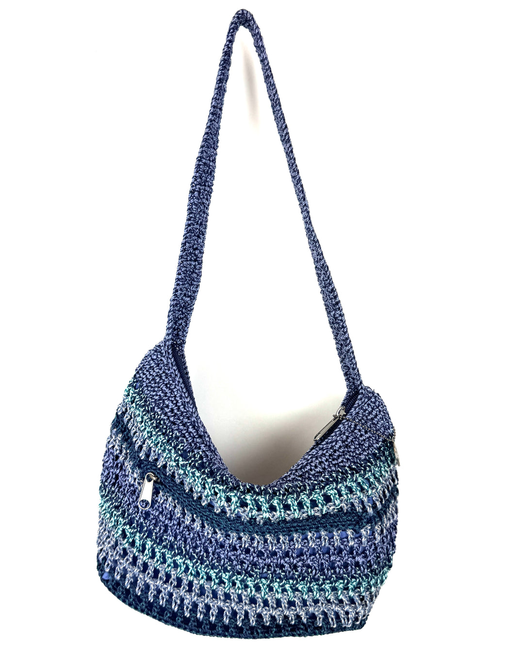 Blue Crochet Shoulder Bag