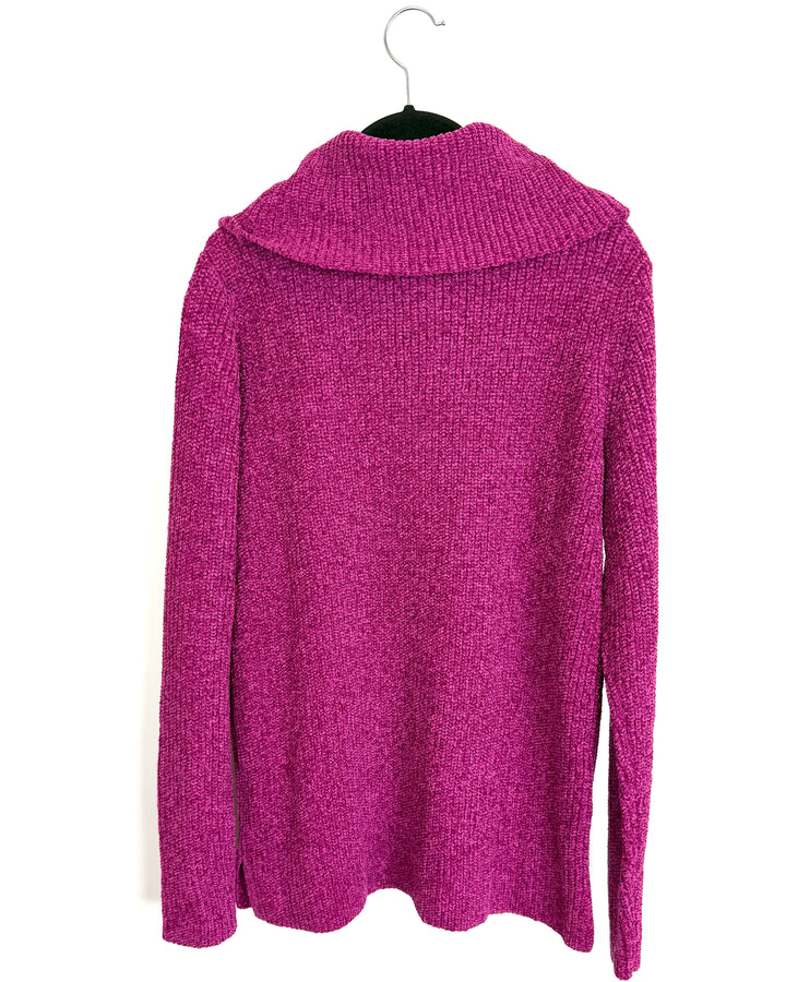 Fuchsia Turtle Neck Knit Sweater - Size 6/8