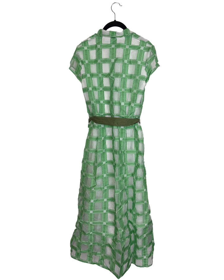 Green Belted Dress - Size 4/6