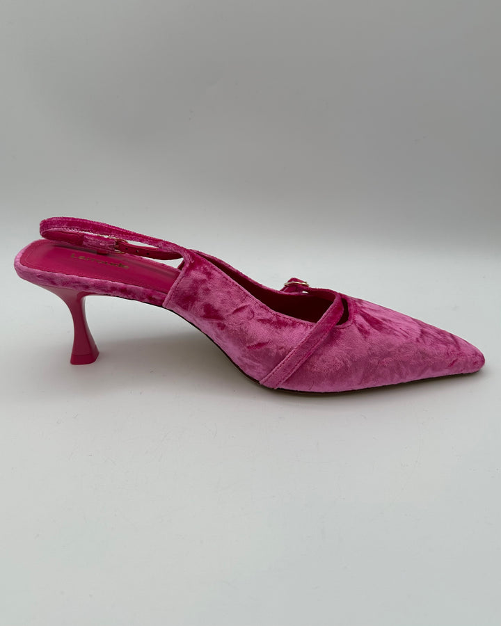 Pink Velvet Kitten Heels - Size 11
