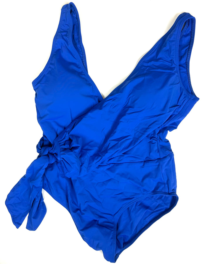 Royal Blue Wrap One Piece Swimsuit - Size 4/6