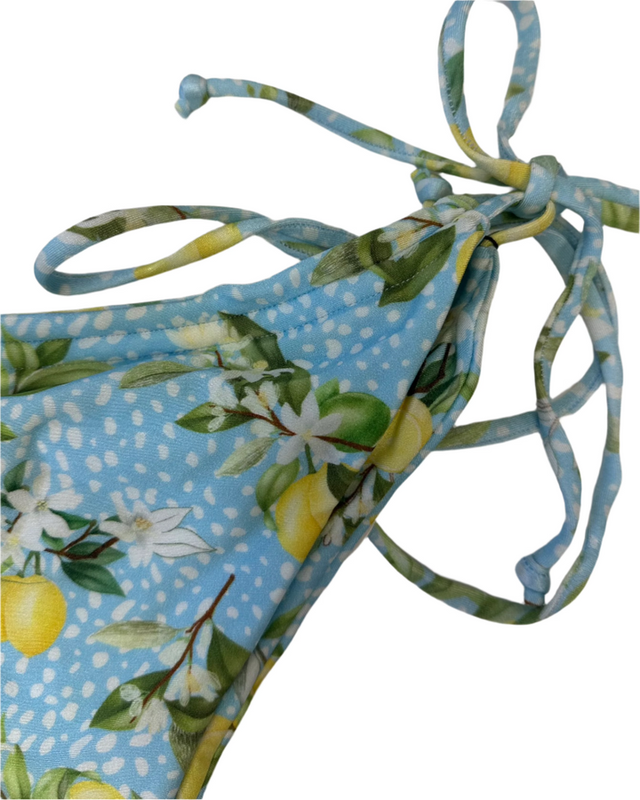 Blue Lemon Double Tie Side Bikini Bottom - Extra Large and Extra Extra Large