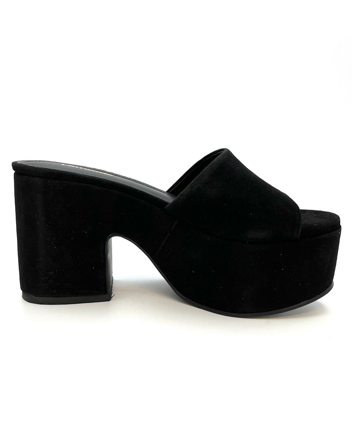 Black Suede Platform Sandal - Size 5