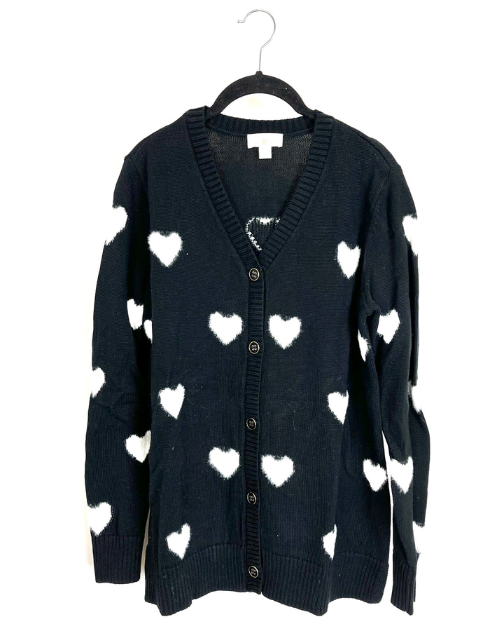 Black Heart Cardigan - Size 6/8