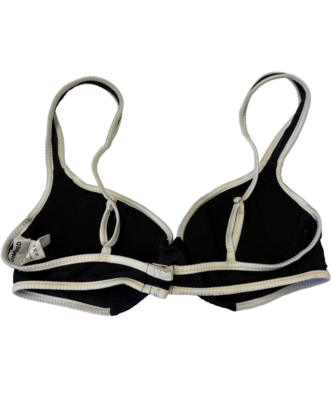 Black and white bikini bra top - S
