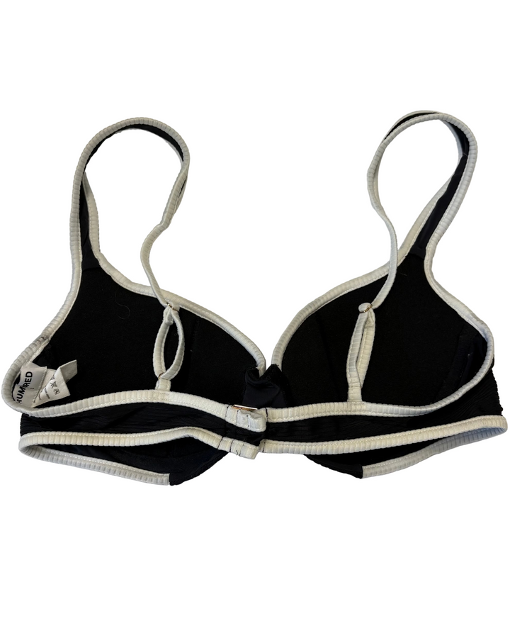 Black and white bikini bra top - S