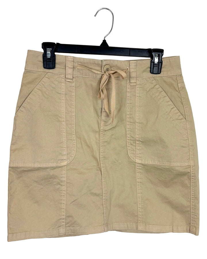 Light Tan Corduroy Skirt - Size 6/8