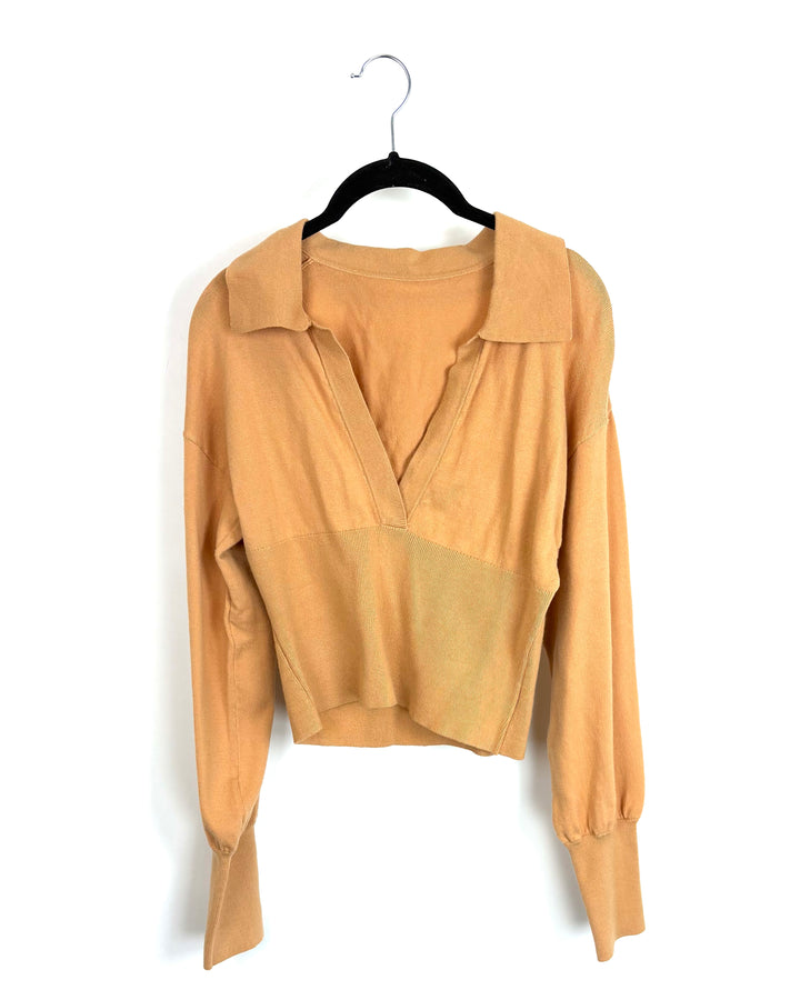 Orange Collared Top - Size 8/10