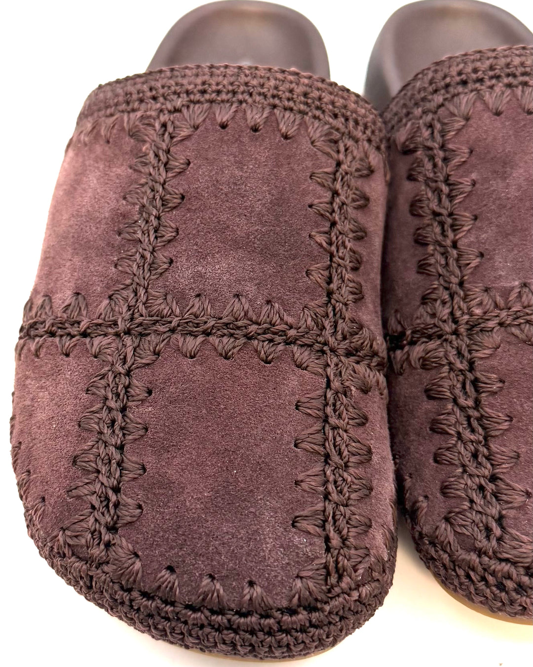 Chocolate Brown Embroidered Clog - Size 6, 8 and 9