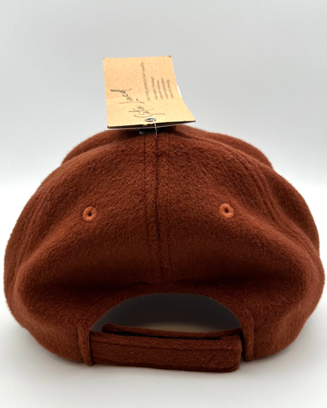Burnt Orange Smiley Face Baseball Hat - One Size