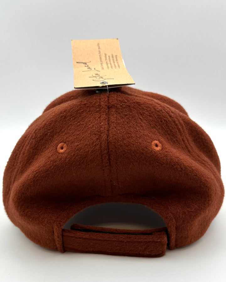 Burnt Orange Smiley Face Baseball Hat - One Size