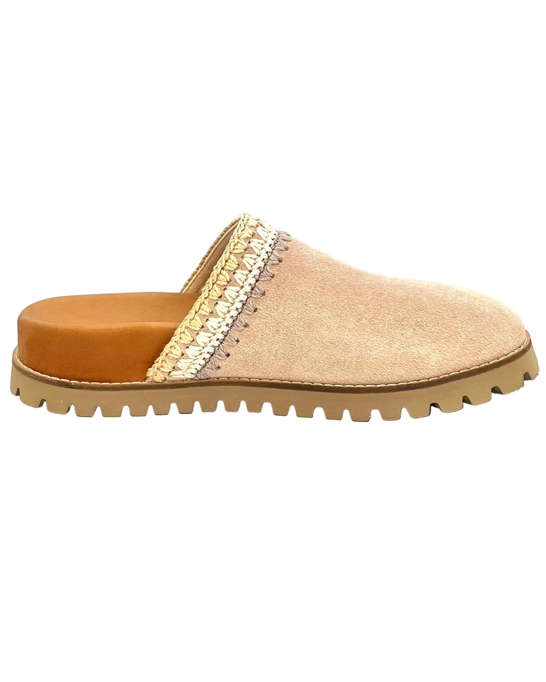 Oatmeal Taupe Suede Clogs - Size 6, 7, 8, 9, 10, 11