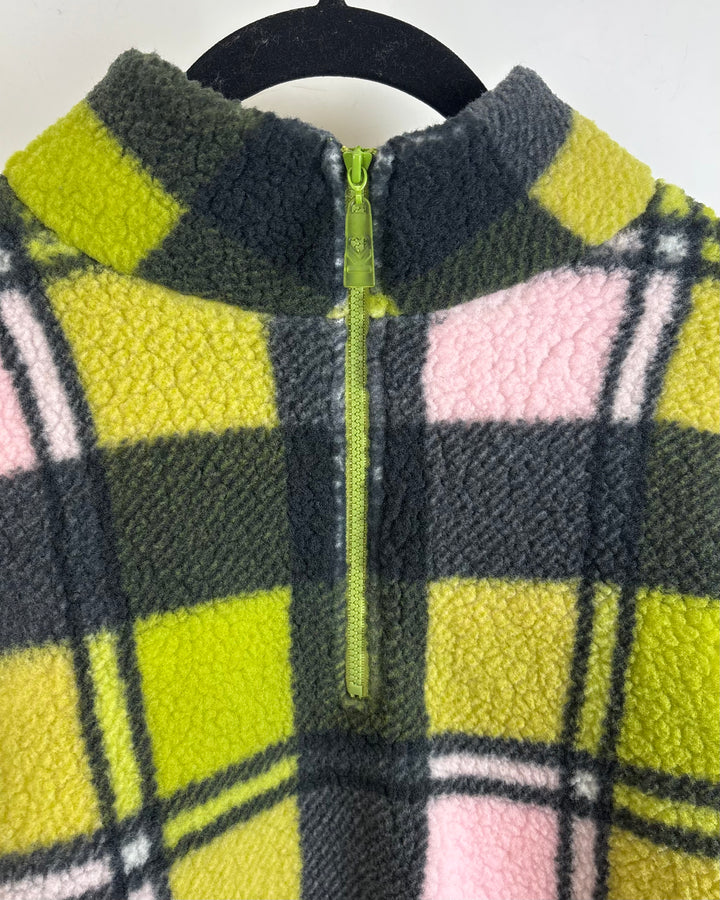 Green Sherpa Jacket - Size 6/8