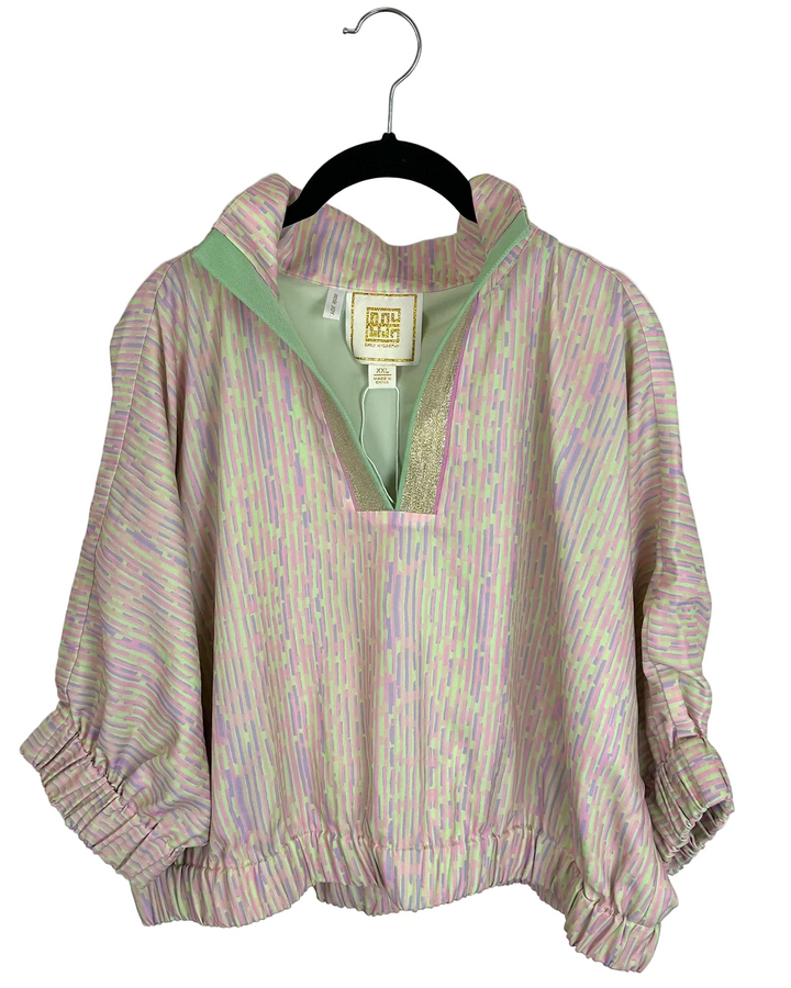 Pink & Green Cropped Top - Extra Extra Large