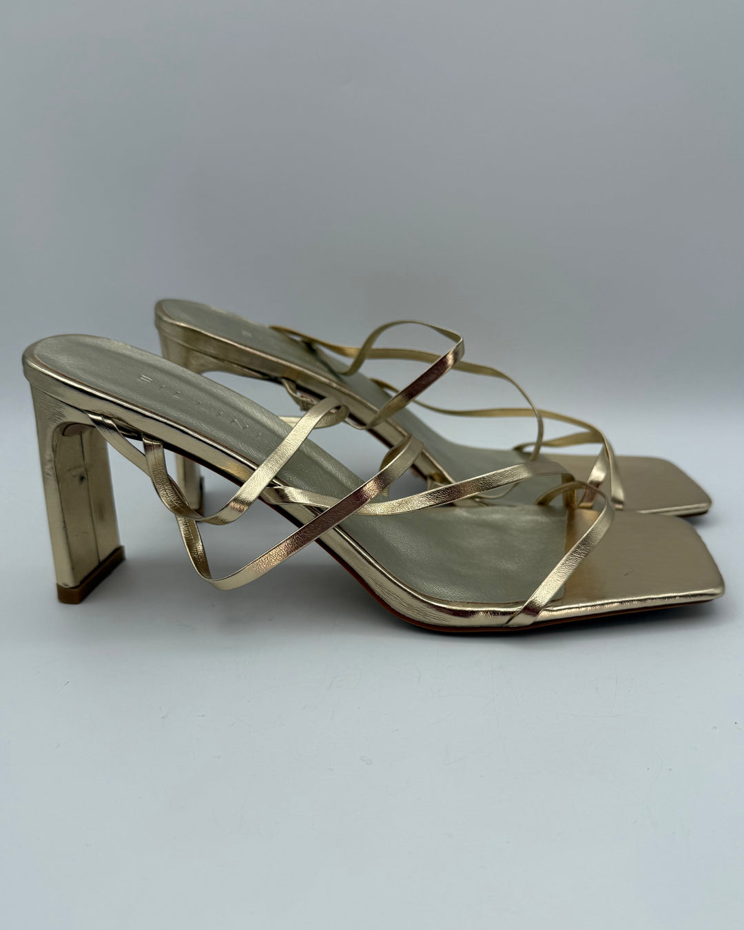 Gold Sandal Heels - Size 10
