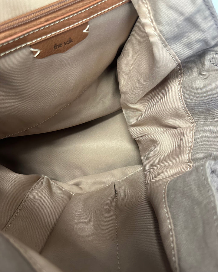 Desert Taupe Suede Tote Bag