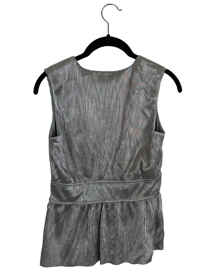 Silver Knotted Tank Top - Size 0/2 & 4/6