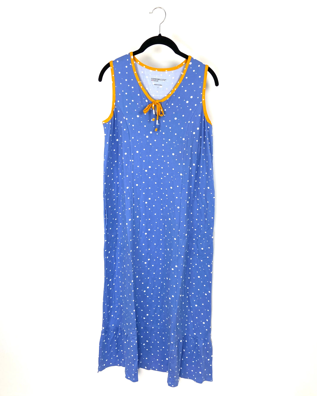 Blue and White Polka Dot Dress - Size 6/8