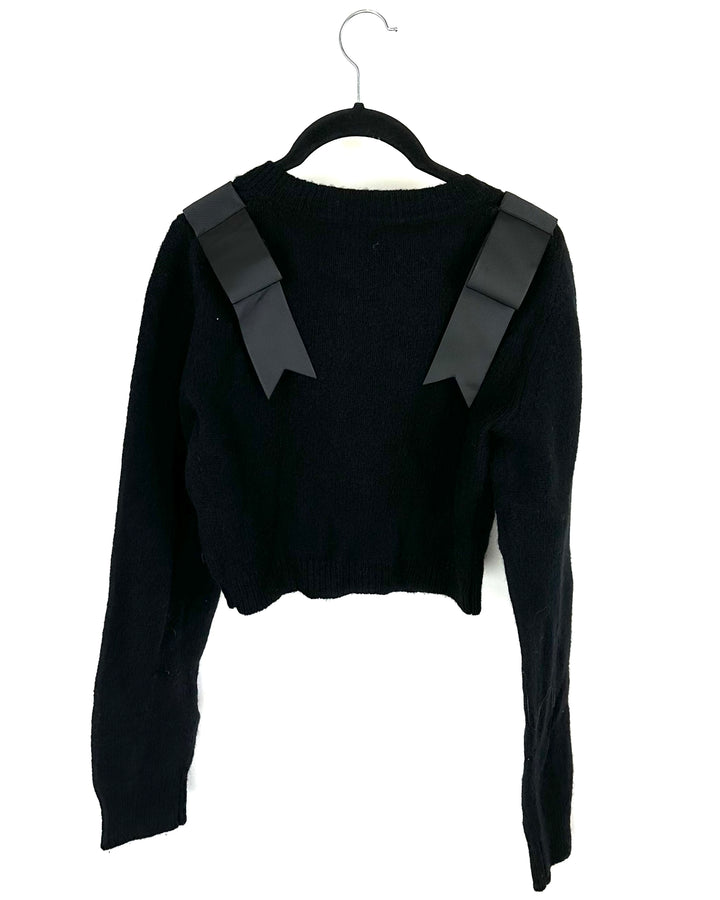 Cynthia Rowley Black Cropped Cardigan - Small
