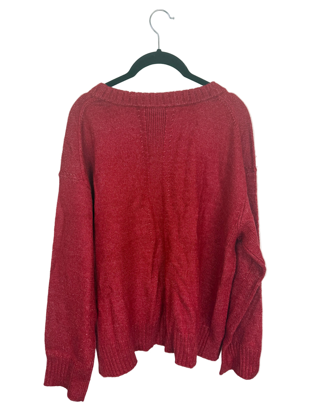 Red Rounded Neckline Sweater- Size 4/6
